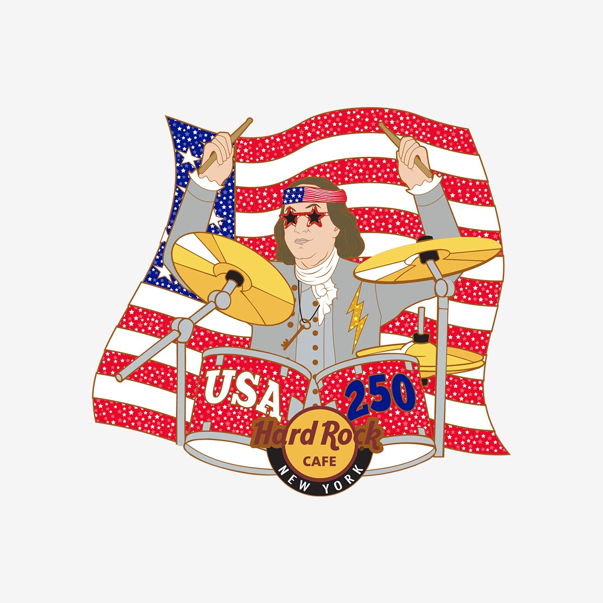 Limited Edition USA 250th Boxed Copper Pin Set image number 3